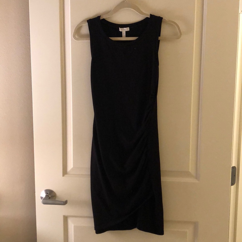 Black ruched Leith dress